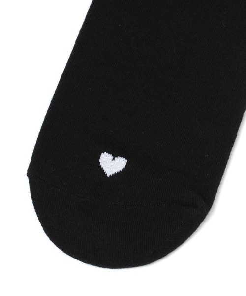 BAYFLOW（ベイフロー）の「ハートポイントソックス（ソックス/靴下・レディース・ブラック/オフホワイト/クリーム/グレー・FREE）」の6枚目の写真