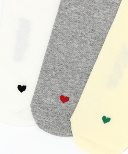 BAYFLOW（ベイフロー）の「ハートポイントソックス（ソックス/靴下・レディース・ブラック/オフホワイト/クリーム/グレー・FREE）」の9枚目の写真