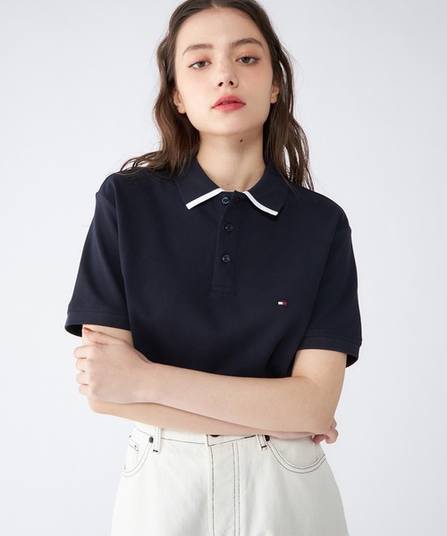 TOMMY HILFIGER（トミーヒルフィガー）の「【Safari掲載】【OCEANS掲載】モノタイプアンダーカラーレギュラーポロシャツ（ポロシャツ・メンズ・ブルー/ホワイト/ネイビー/レッド・LARGE/X-LARGE/SMALL/MEDIUM）」の8枚目の写真