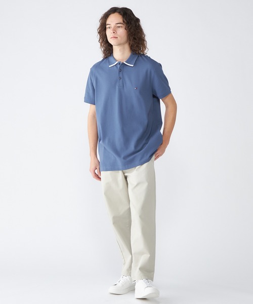 TOMMY HILFIGER（トミーヒルフィガー）の「【Safari掲載】【OCEANS掲載】モノタイプアンダーカラーレギュラーポロシャツ（ポロシャツ・メンズ・ブルー/ホワイト/ネイビー/レッド・LARGE/X-LARGE/SMALL/MEDIUM）」の7枚目の写真