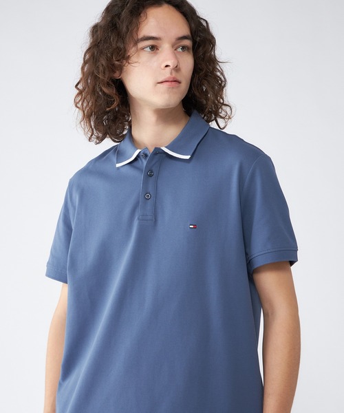 TOMMY HILFIGER（トミーヒルフィガー）の「【Safari掲載】【OCEANS掲載】モノタイプアンダーカラーレギュラーポロシャツ（ポロシャツ・メンズ・ブルー/ホワイト/ネイビー/レッド・LARGE/X-LARGE/SMALL/MEDIUM）」の5枚目の写真