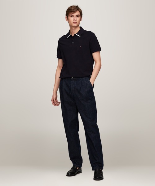 TOMMY HILFIGER（トミーヒルフィガー）の「【Safari掲載】【OCEANS掲載】モノタイプアンダーカラーレギュラーポロシャツ（ポロシャツ・メンズ・ブルー/ホワイト/ネイビー/レッド・LARGE/X-LARGE/SMALL/MEDIUM）」の21枚目の写真