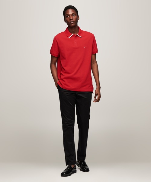 TOMMY HILFIGER（トミーヒルフィガー）の「【Safari掲載】【OCEANS掲載】モノタイプアンダーカラーレギュラーポロシャツ（ポロシャツ・メンズ・ブルー/ホワイト/ネイビー/レッド・LARGE/X-LARGE/SMALL/MEDIUM）」の14枚目の写真