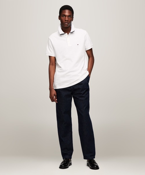 TOMMY HILFIGER（トミーヒルフィガー）の「【Safari掲載】【OCEANS掲載】モノタイプアンダーカラーレギュラーポロシャツ（ポロシャツ・メンズ・ブルー/ホワイト/ネイビー/レッド・LARGE/X-LARGE/SMALL/MEDIUM）」の16枚目の写真