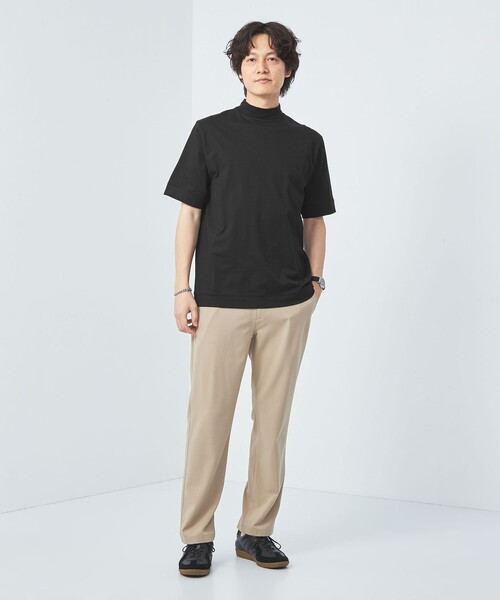 gim（ジム）の「＜GIM＞プラチナフェイス コットン モックネック Tシャツ（Tシャツ/カットソー・メンズ・ホワイト/ブラック/ライトグレー・M/S/L）」の6枚目の写真