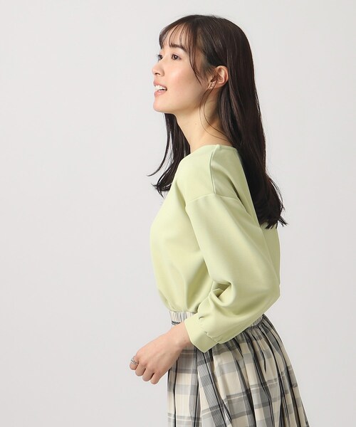 DRESKIP(ドレスキップ)の「◆【無理せずキレイ】パール調ボタン付き 8分袖トップス(Tシャツ/カットソー・レディース・ブラック/スモーキーグリーン系/ライトベージュ/ライトブルー・02/03/04)」の14枚目の写真