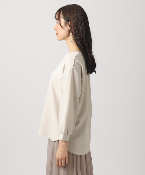 DRESKIP(ドレスキップ)の「◆【無理せずキレイ】パール調ボタン付き 8分袖トップス(Tシャツ/カットソー・レディース・ブラック/スモーキーグリーン系/ライトベージュ/ライトブルー・02/03/04)」の22枚目の写真