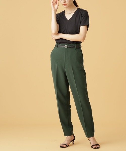 Apo(s)ture（アポスチャー）の「NORAH-001/合繊テーパードパンツ（その他パンツ・レディース・ブラック/グリーン/チャコール/ベージュ・XS/S/M/L/XL）」の8枚目の写真