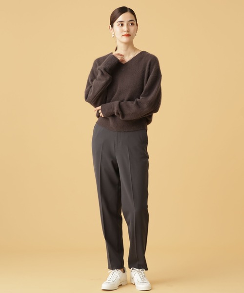 Apo(s)ture（アポスチャー）の「NORAH-001/合繊テーパードパンツ（その他パンツ・レディース・ブラック/グリーン/チャコール/ベージュ・XS/S/M/L/XL）」の15枚目の写真