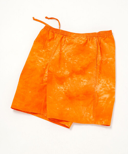 417 EDIFICE(フォーワンセブンエディフィス)の「コットンナイロン タイダイ ショーツ ”セットアップ着用可能”(カーゴパンツ・メンズ・ネイビー/オレンジ/ホワイト/グリーン/ブラック・MEDIUM/LARGE)」の1枚目の写真