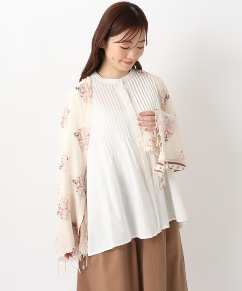 one'sterrace(ワンズテラス)の「◆【ひんやり】3WAYストール シナモンタイル(ストール/ショール・レディース・ネイビー系5/ベージュ系8・99)」の8枚目の写真