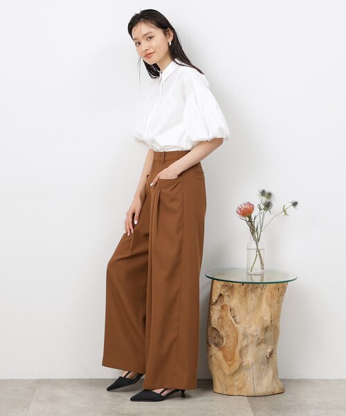 OPAQUE.CLIP（オペークドットクリップ）の「◆【大草直子さんコラボ】バルーンスリーブブラウス（シャツ/ブラウス・レディース・ホワイト/サックスブルー/ブラック・36/40/38）」の10枚目の写真