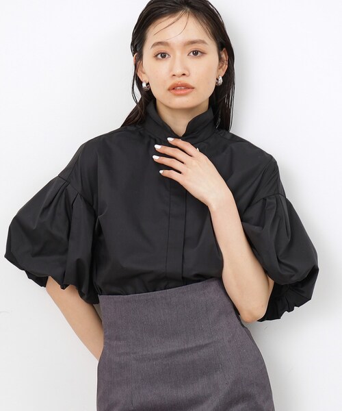 OPAQUE.CLIP（オペークドットクリップ）の「◆【大草直子さんコラボ】バルーンスリーブブラウス（シャツ/ブラウス・レディース・ホワイト/サックスブルー/ブラック・36/40/38）」の12枚目の写真