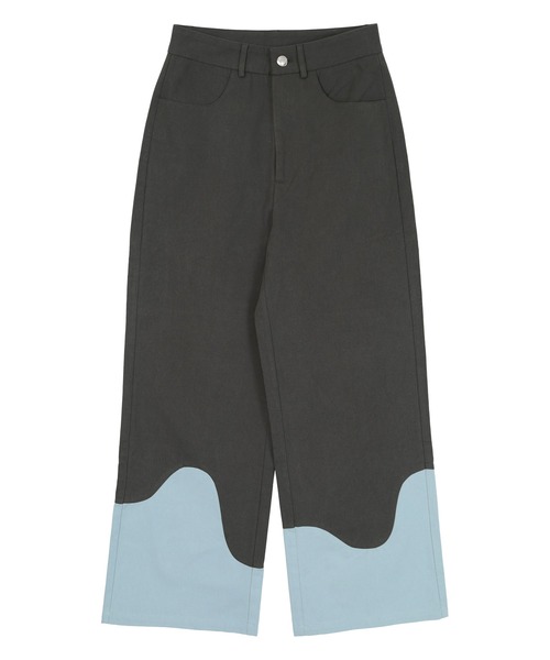 miette（ミエット）の「ウェーブ切替ワイドパンツ（その他パンツ・レディース・チャコール/ベージュ・FREE）」の13枚目の写真