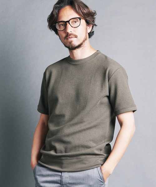 【セール】CTN RIVERSIBLE KNIT C/N S/S:コットン リバーシブルニット 半袖 クルーネック ニットソー ＃24S（Tシャツ/カットソー）｜Magine（マージン） 4,788円