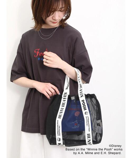 Samansa Mos2 blue（サマンサモスモスブルー）の「【Disney】くまのプーさん/メッシュトート（ハンドバッグ・レディース・イエロー/ブラック・F）」の4枚目の写真