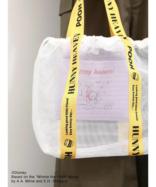 Samansa Mos2 blue（サマンサモスモスブルー）の「【Disney】くまのプーさん/メッシュトート（ハンドバッグ・レディース・イエロー/ブラック・F）」の10枚目の写真