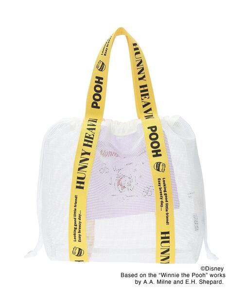 Samansa Mos2 blue（サマンサモスモスブルー）の「【Disney】くまのプーさん/メッシュトート（ハンドバッグ・レディース・イエロー/ブラック・F）」の13枚目の写真