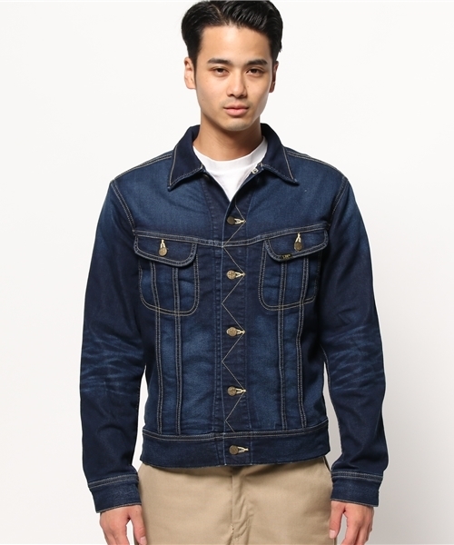 Lee(リー)の「リー別注ジャージージャケット(デニムジャケット・メンズ・インディゴブルー・LARGE/MEDIUM)」の3枚目の写真