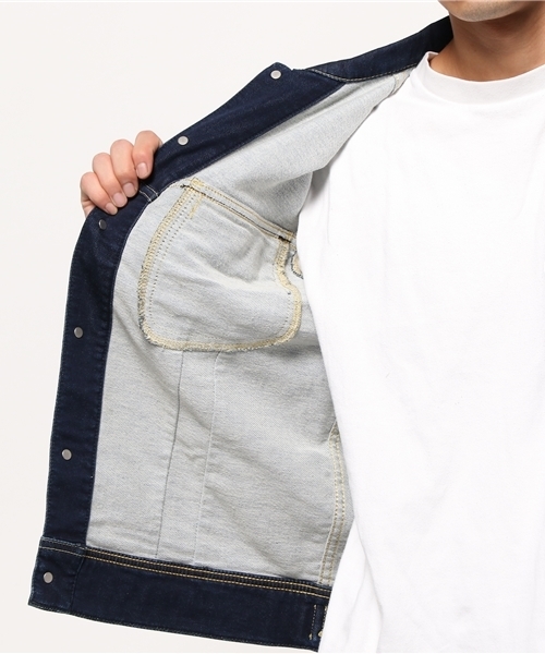 Lee(リー)の「リー別注ジャージージャケット(デニムジャケット・メンズ・インディゴブルー・LARGE/MEDIUM)」の8枚目の写真