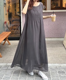 インナー付きマジョリカプリーツワンピース