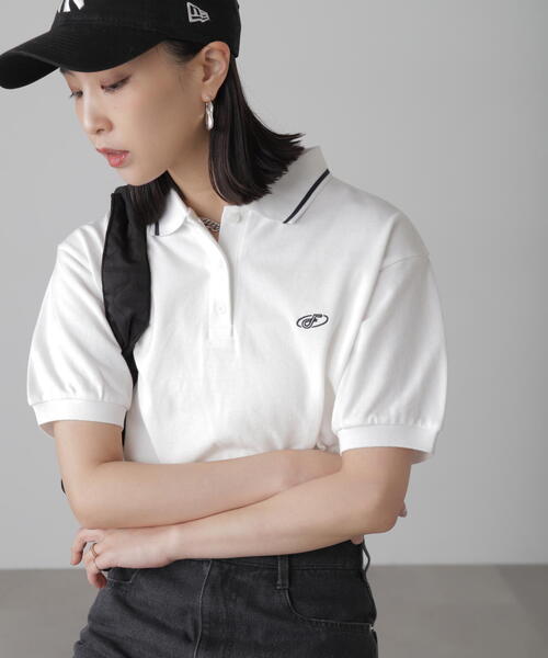 FREE'S MART（フリーズマート）の「パフスリーブショート丈ポロシャツ