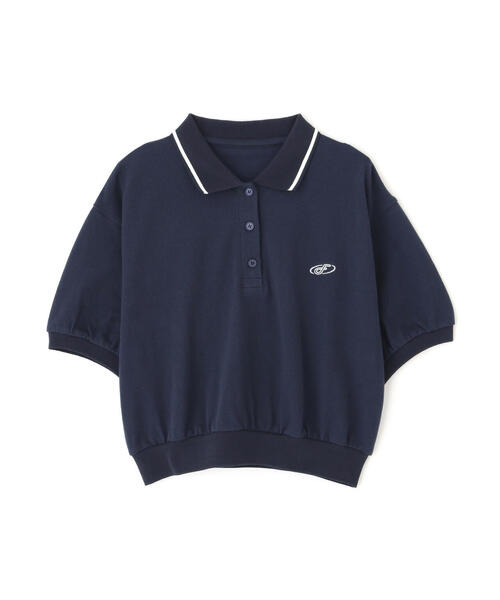 FREE'S MART(フリーズマート)の「パフスリーブショート丈ポロシャツ(ポロシャツ・レディース・ホワイト/ネイビー・FREE)」の6枚目の写真