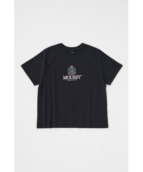 MOUSSY（マウジー）の「CLASSIC EMBROIDERY MOUSSY Tシャツ（Tシャツ/カットソー・レディース・ライトブラック/ホワイト/ベージュ・FREE）」の4枚目の写真