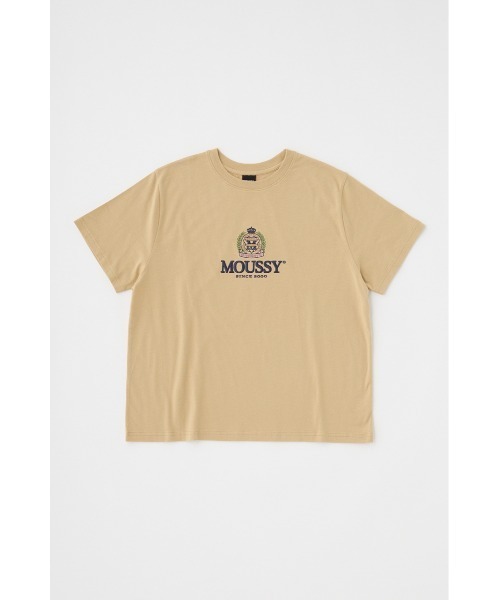 MOUSSY（マウジー）の「CLASSIC EMBROIDERY MOUSSY Tシャツ（Tシャツ/カットソー・レディース・ライトブラック/ホワイト/ベージュ・FREE）」の6枚目の写真