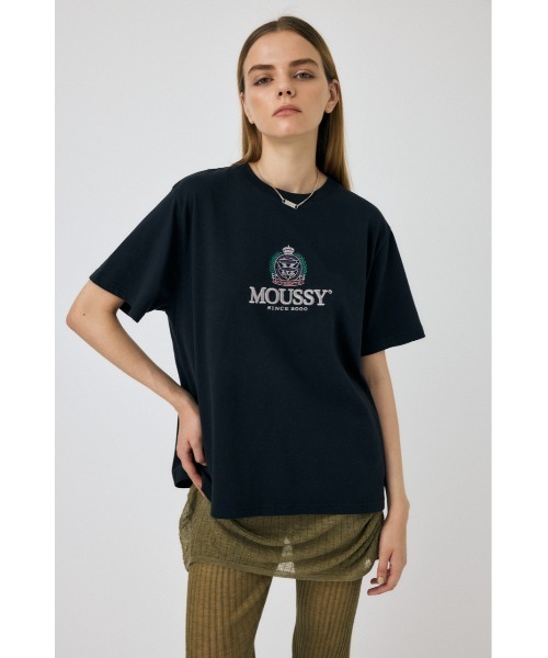 MOUSSY（マウジー）の「CLASSIC EMBROIDERY MOUSSY Tシャツ（Tシャツ/カットソー・レディース・ライトブラック/ホワイト/ベージュ・FREE）」の12枚目の写真