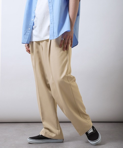 ZIP FIVE（ジップファイブ）の「【ZIP FIVE】ドレープルーズ バルーンタック パンツ / ワイド ルーズ スラックス（スラックス・メンズ・ベージュ/ブラック/オフホワイト/インディゴブルー/オリーブ/グレイッシュベージュ/チャコール/ネイビー・LARGE/MEDIUM/X-LARGE）」の5枚目の写真