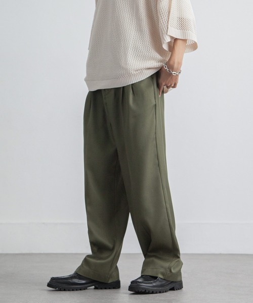 ZIP FIVE（ジップファイブ）の「【ZIP FIVE】ドレープルーズ バルーンタック パンツ / ワイド ルーズ スラックス（スラックス・メンズ・ベージュ/ブラック/オフホワイト/インディゴブルー/オリーブ/グレイッシュベージュ/チャコール/ネイビー・LARGE/MEDIUM/X-LARGE）」の7枚目の写真
