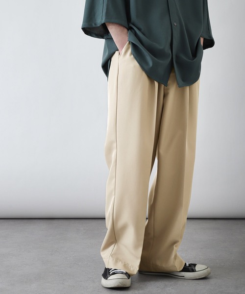ZIP FIVE（ジップファイブ）の「【ZIP FIVE】ドレープルーズ バルーンタック パンツ / ワイド ルーズ スラックス（スラックス・メンズ・ベージュ/ブラック/オフホワイト/インディゴブルー/オリーブ/グレイッシュベージュ/チャコール/ネイビー・LARGE/MEDIUM/X-LARGE）」の6枚目の写真
