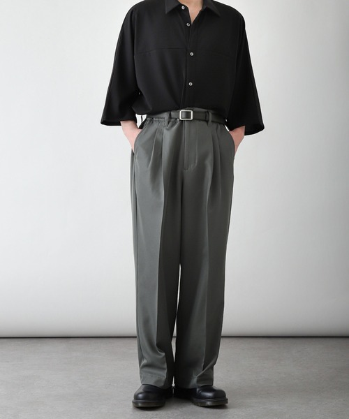 ZIP FIVE（ジップファイブ）の「【ZIP FIVE】ドレープルーズ バルーンタック パンツ / ワイド ルーズ スラックス（スラックス・メンズ・ベージュ/ブラック/オフホワイト/インディゴブルー/オリーブ/グレイッシュベージュ/チャコール/ネイビー・LARGE/MEDIUM/X-LARGE）」の19枚目の写真