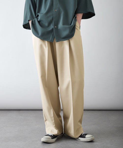 ZIP FIVE（ジップファイブ）の「【ZIP FIVE】ドレープルーズ バルーンタック パンツ / ワイド ルーズ スラックス（スラックス・メンズ・ベージュ/ブラック/オフホワイト/インディゴブルー/オリーブ/グレイッシュベージュ/チャコール/ネイビー・LARGE/MEDIUM/X-LARGE）」の13枚目の写真