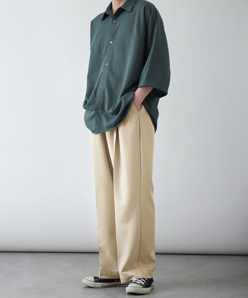 ZIP FIVE（ジップファイブ）の「【ZIP FIVE】ドレープルーズ バルーンタック パンツ / ワイド ルーズ スラックス（スラックス・メンズ・ベージュ/ブラック/オフホワイト/インディゴブルー/オリーブ/グレイッシュベージュ/チャコール/ネイビー・LARGE/MEDIUM/X-LARGE）」の17枚目の写真