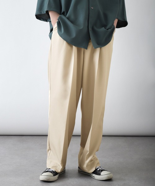 ZIP FIVE（ジップファイブ）の「【ZIP FIVE】ドレープルーズ バルーンタック パンツ / ワイド ルーズ スラックス（スラックス・メンズ・ベージュ/ブラック/オフホワイト/インディゴブルー/オリーブ/グレイッシュベージュ/チャコール/ネイビー・LARGE/MEDIUM/X-LARGE）」の14枚目の写真