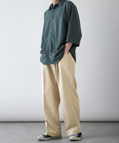 ZIP FIVE（ジップファイブ）の「【ZIP FIVE】ドレープルーズ バルーンタック パンツ / ワイド ルーズ スラックス（スラックス・メンズ・ベージュ/ブラック/オフホワイト/インディゴブルー/オリーブ/グレイッシュベージュ/チャコール/ネイビー・LARGE/MEDIUM/X-LARGE）」の15枚目の写真