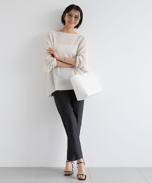 BARNYARDSTORM（バンヤードストーム）の「BARNYARDSTORM / リネンストレッチカーゴパンツ【WEB限定サイズL】ハンドウォッシャブル（カーゴパンツ・レディース・ブラック/カーキ・XS/S/M/L）」の16枚目の写真