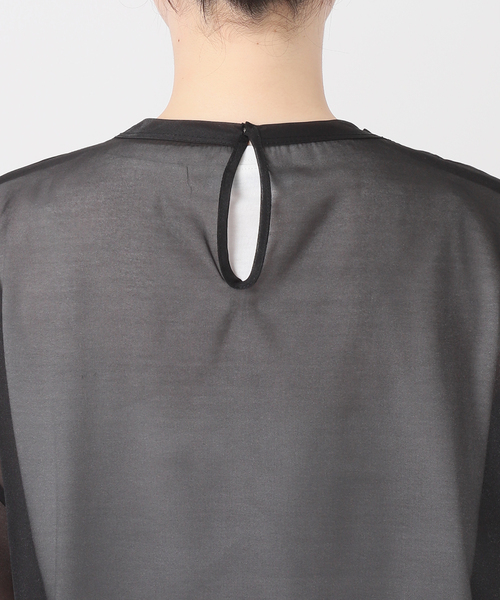 B.C STOCK(ベーセーストック)の「シアープルオーバー×ノースリーブセット(Tシャツ/カットソー・レディース・ブラック/アイボリー・FREE)」の17枚目の写真