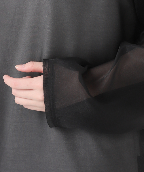 B.C STOCK(ベーセーストック)の「シアープルオーバー×ノースリーブセット(Tシャツ/カットソー・レディース・ブラック/アイボリー・FREE)」の19枚目の写真