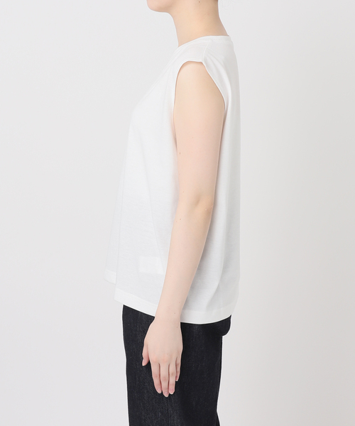 B.C STOCK(ベーセーストック)の「シアープルオーバー×ノースリーブセット(Tシャツ/カットソー・レディース・ブラック/アイボリー・FREE)」の11枚目の写真