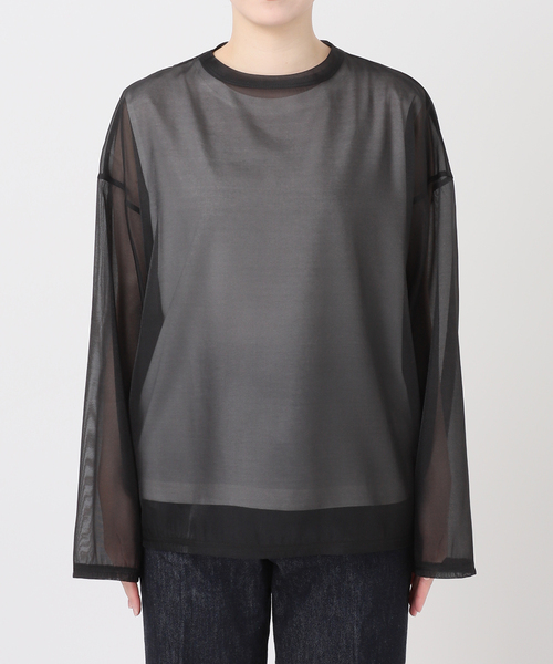 B.C STOCK(ベーセーストック)の「シアープルオーバー×ノースリーブセット(Tシャツ/カットソー・レディース・ブラック/アイボリー・FREE)」の5枚目の写真