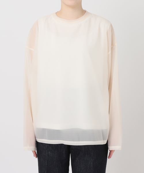 B.C STOCK(ベーセーストック)の「シアープルオーバー×ノースリーブセット(Tシャツ/カットソー・レディース・ブラック/アイボリー・FREE)」の9枚目の写真