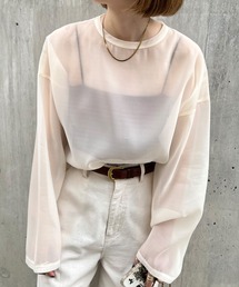 シアープルオーバー×ノースリーブセット