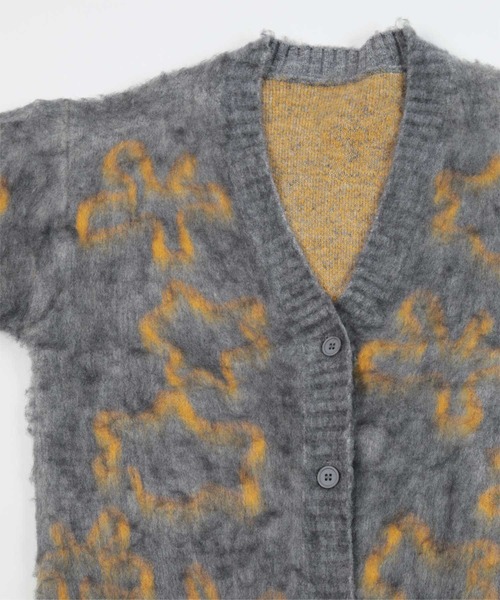 miette（ミエット）の「フラワージャガードニットカーディガン（カーディガン/ボレロ・レディース・レッド/グレー/ブラック・FREE）」の14枚目の写真