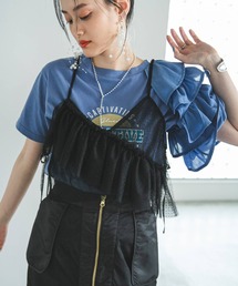 チュールアシメフリルビスチェ