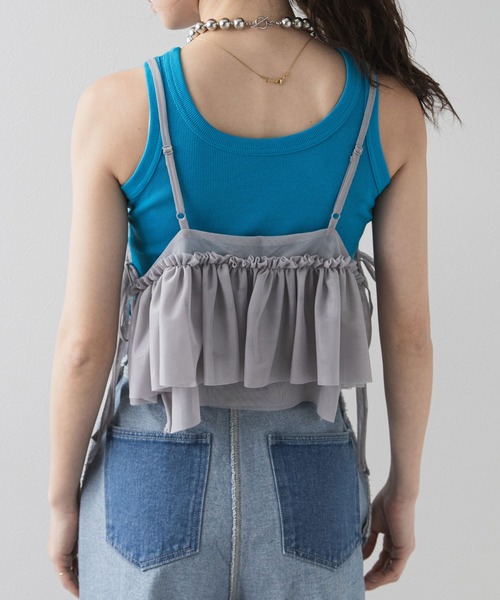 チュールアシメフリルビスチェ（キャミソール）｜bohmal（ボマール）の