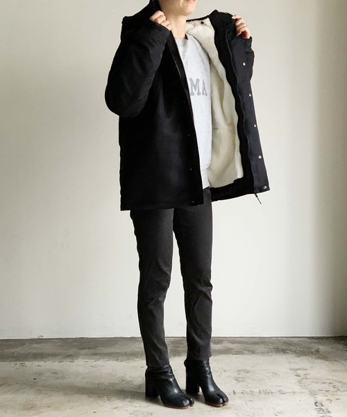 Magine（マージン）の「【SELECT】IR:BOA FLEECE LINER 3WAY MOUNTAIN PARKA　ボアフリースライナー 3WAY マウンテンパーカー（マウンテンパーカー・メンズ・ブラック/グレイッシュベージュ/カモフラージュ/ベージュ・M/L/XL）」の7枚目の写真