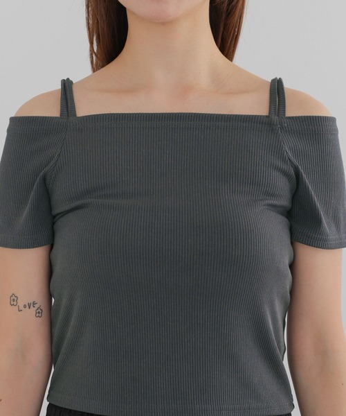 3.3 Field Trip （3.3フィールドトリップ）の「3.3 Field Trip／オフショルリブT（Tシャツ/カットソー・レディース・ピンク/ブルー/チャコール・FREE）」の11枚目の写真